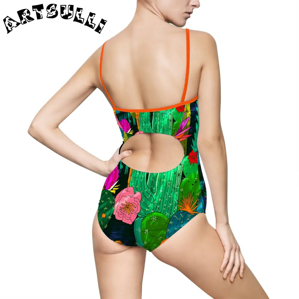 Women's One-piece Swimsuit (AOP), Artsulli - Art is Long, Life is Short, All Over Prints, , , , , , , 