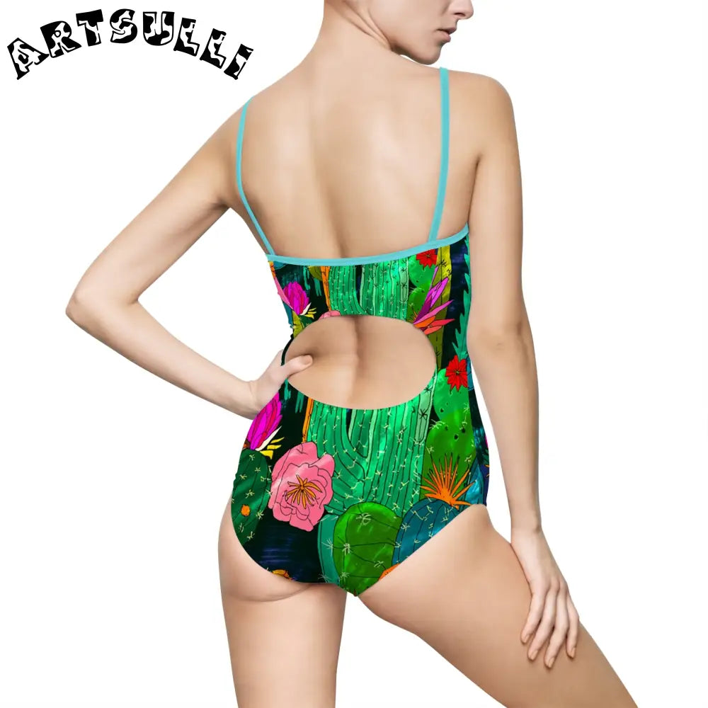 Women's One-piece Swimsuit (AOP), Artsulli - Art is Long, Life is Short, All Over Prints, , , , , , , 