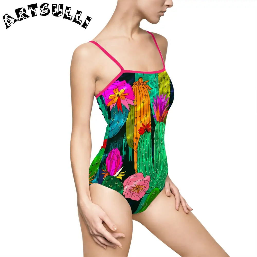 Women's One-piece Swimsuit (AOP), Artsulli - Art is Long, Life is Short, All Over Prints, , , , , , , 
