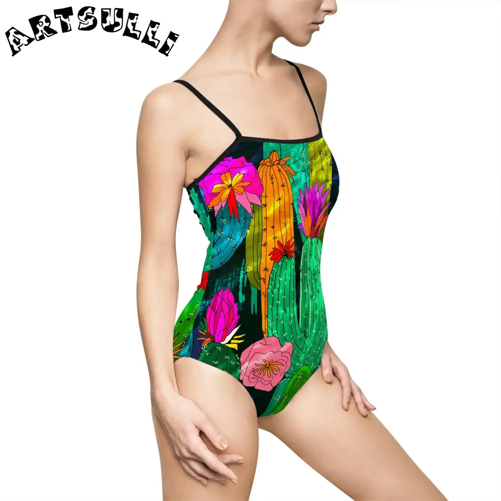 Women's One-piece Swimsuit (AOP), Artsulli - Art is Long, Life is Short, All Over Prints, , , , , , , 