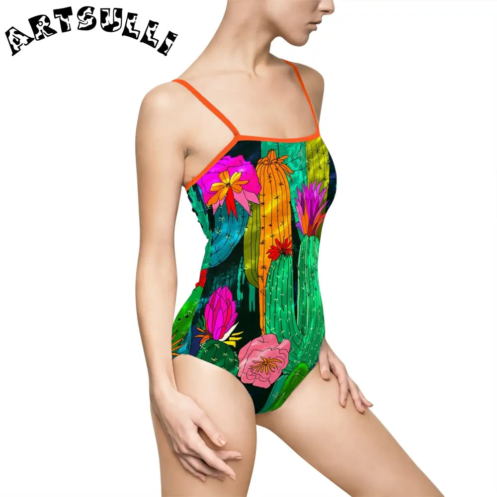 Women's One-piece Swimsuit (AOP), Artsulli - Art is Long, Life is Short, All Over Prints, , , , , , , 
