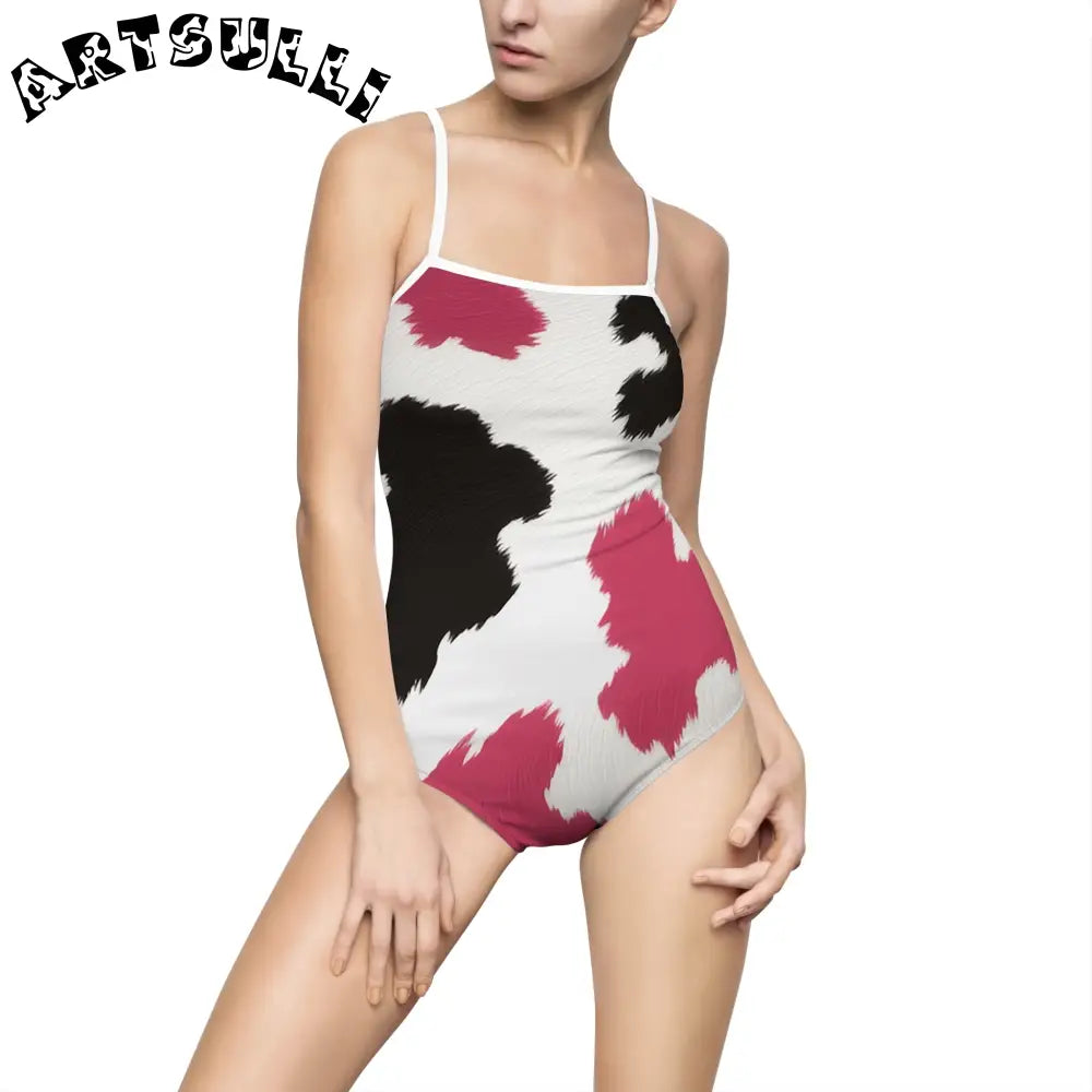 Women's One-piece Swimsuit (AOP), Artsulli - Art is Long, Life is Short, All Over Prints, Size, XS, Color, White, , , 32329434699785560266