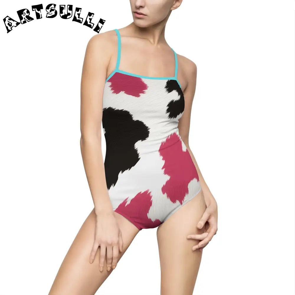 Women's One-piece Swimsuit (AOP), Artsulli - Art is Long, Life is Short, All Over Prints, Size, XS, Color, Ocean, , , 31363798725444352513