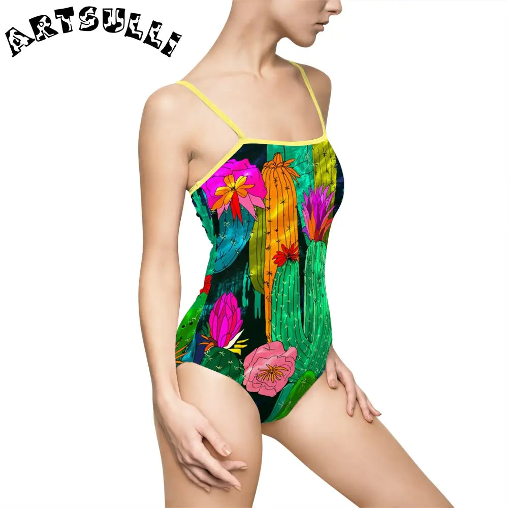 Women's One-piece Swimsuit (AOP), Artsulli - Art is Long, Life is Short, All Over Prints, , , , , , , 