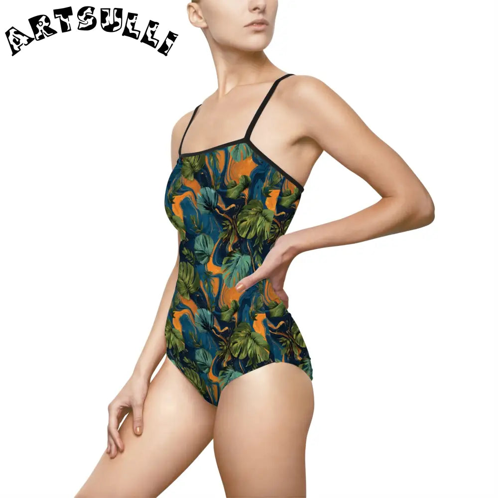 Women's One-piece Swimsuit (AOP), Artsulli - Art is Long, Life is Short, All Over Prints, , , , , , , 