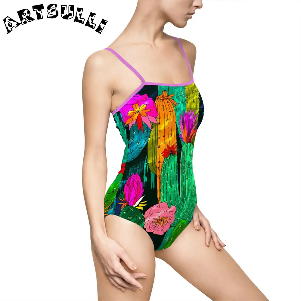 Women's One-piece Swimsuit (AOP), Artsulli - Art is Long, Life is Short, All Over Prints, , , , , , , 