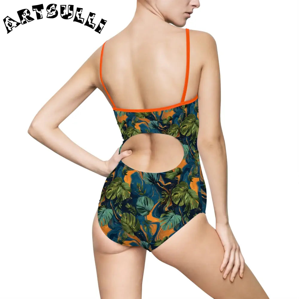 Women's One-piece Swimsuit (AOP), Artsulli - Art is Long, Life is Short, All Over Prints, , , , , , , 
