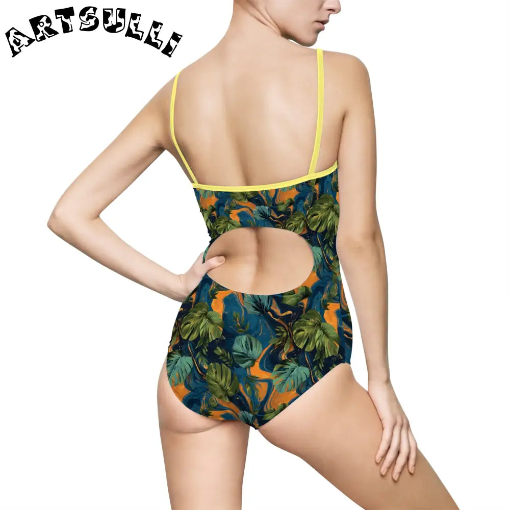 Women's One-piece Swimsuit (AOP), Artsulli - Art is Long, Life is Short, All Over Prints, , , , , , , 