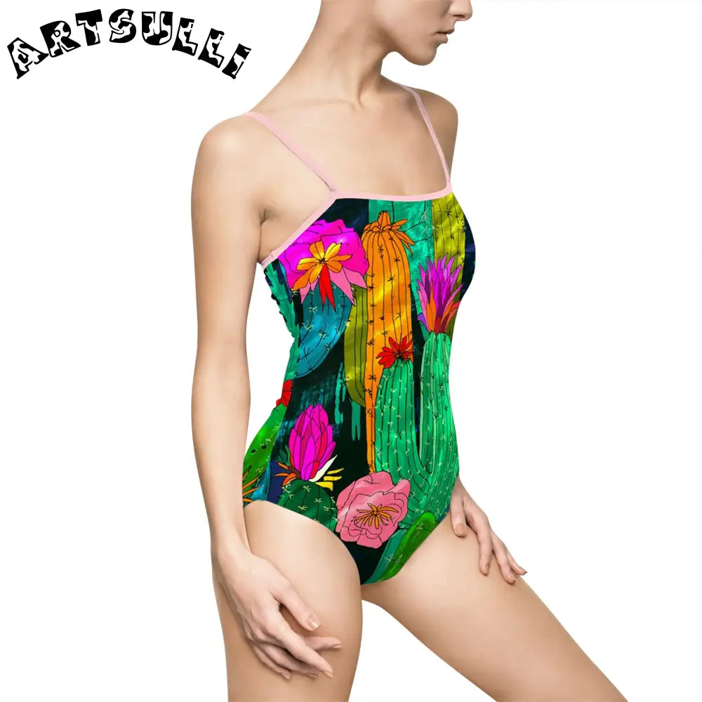 Women's One-piece Swimsuit (AOP), Artsulli - Art is Long, Life is Short, All Over Prints, , , , , , , 