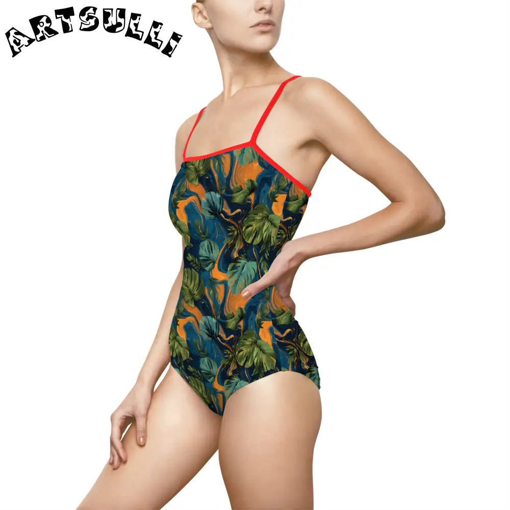 Women's One-piece Swimsuit (AOP), Artsulli - Art is Long, Life is Short, All Over Prints, , , , , , , 