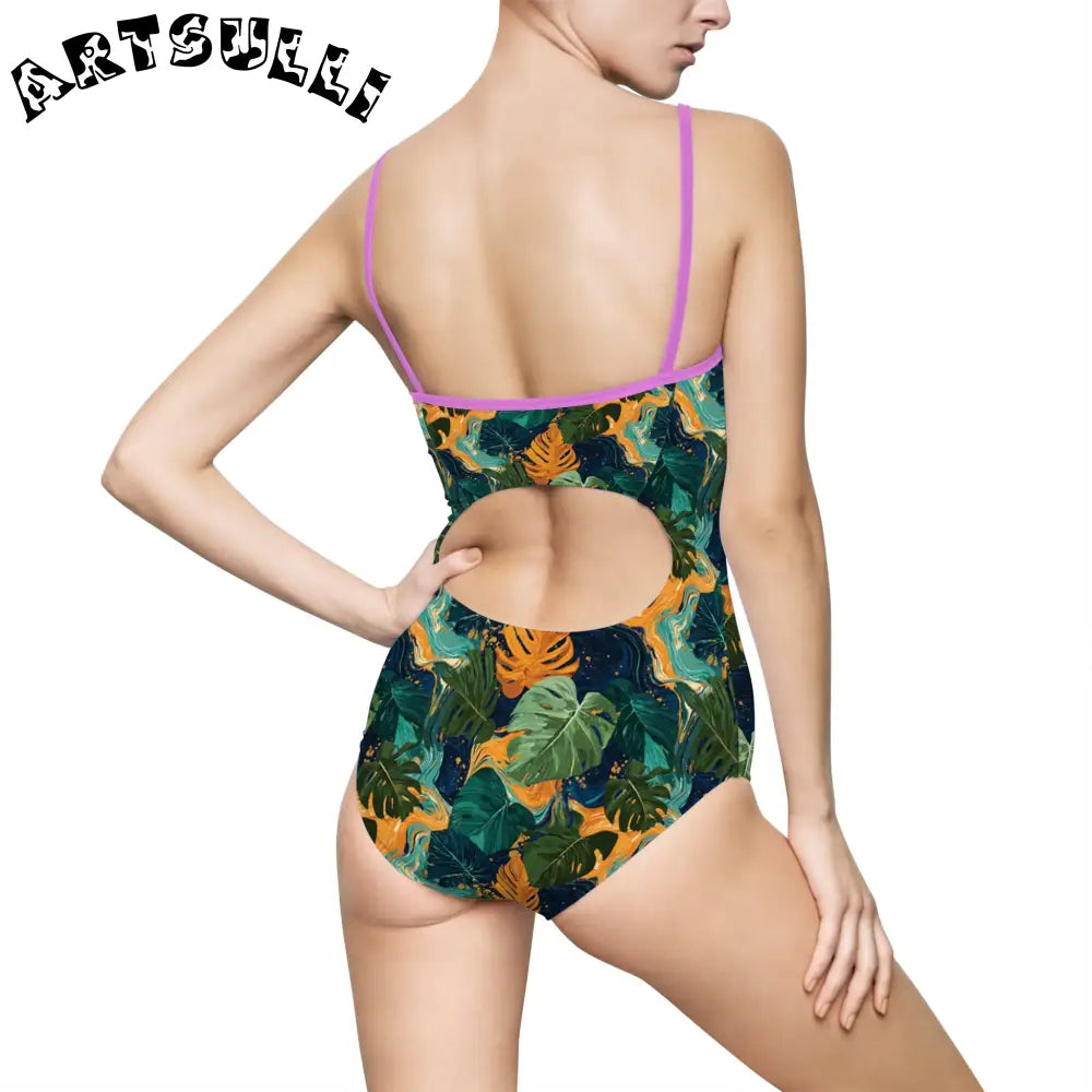 Women's One-piece Swimsuit (AOP), Artsulli - Art is Long, Life is Short, All Over Prints, , , , , , , 