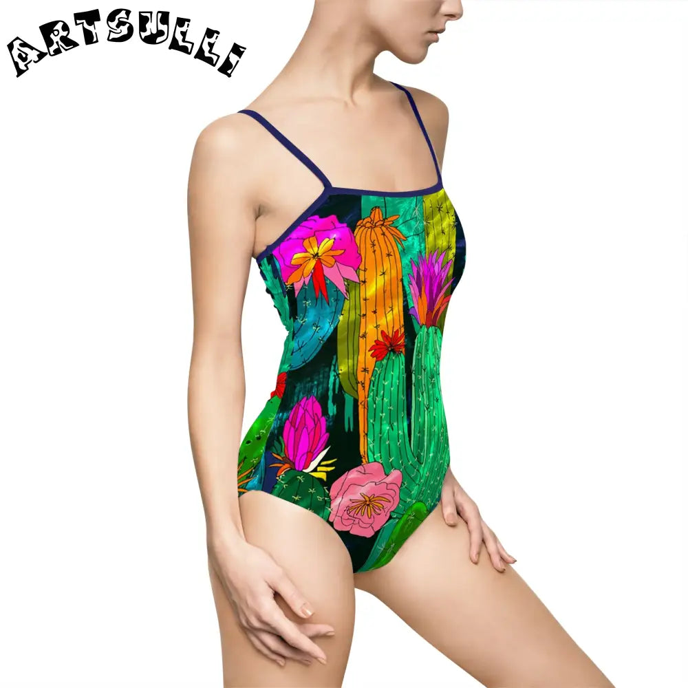 Women's One-piece Swimsuit (AOP), Artsulli - Art is Long, Life is Short, All Over Prints, , , , , , , 