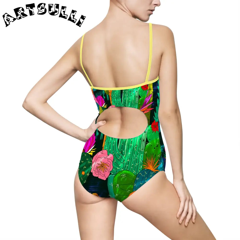 Women's One-piece Swimsuit (AOP), Artsulli - Art is Long, Life is Short, All Over Prints, , , , , , , 