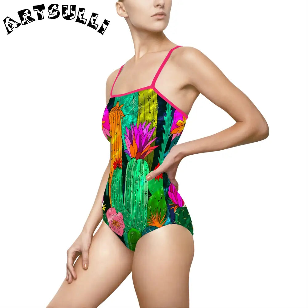Women's One-piece Swimsuit (AOP), Artsulli - Art is Long, Life is Short, All Over Prints, , , , , , , 