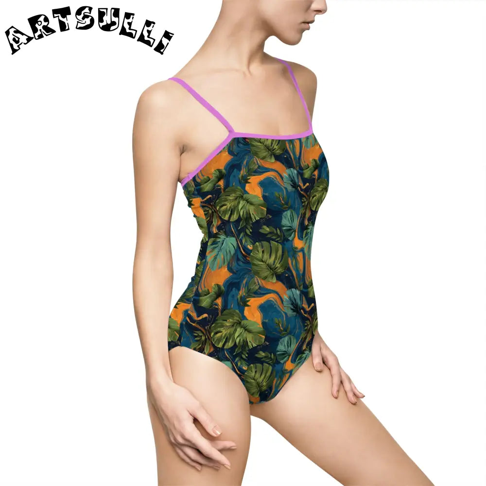 Women's One-piece Swimsuit (AOP), Artsulli - Art is Long, Life is Short, All Over Prints, , , , , , , 