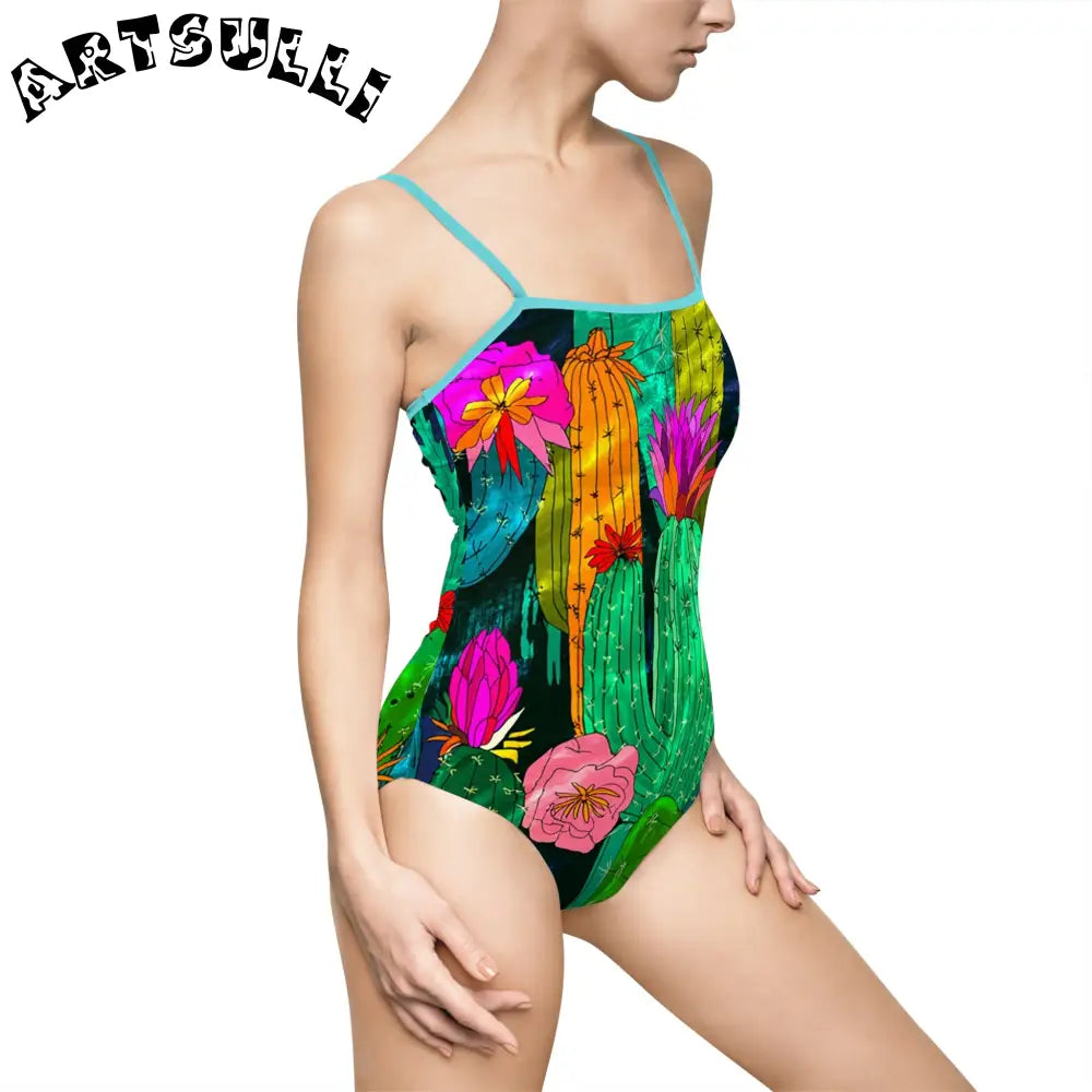 Women's One-piece Swimsuit (AOP), Artsulli - Art is Long, Life is Short, All Over Prints, , , , , , , 