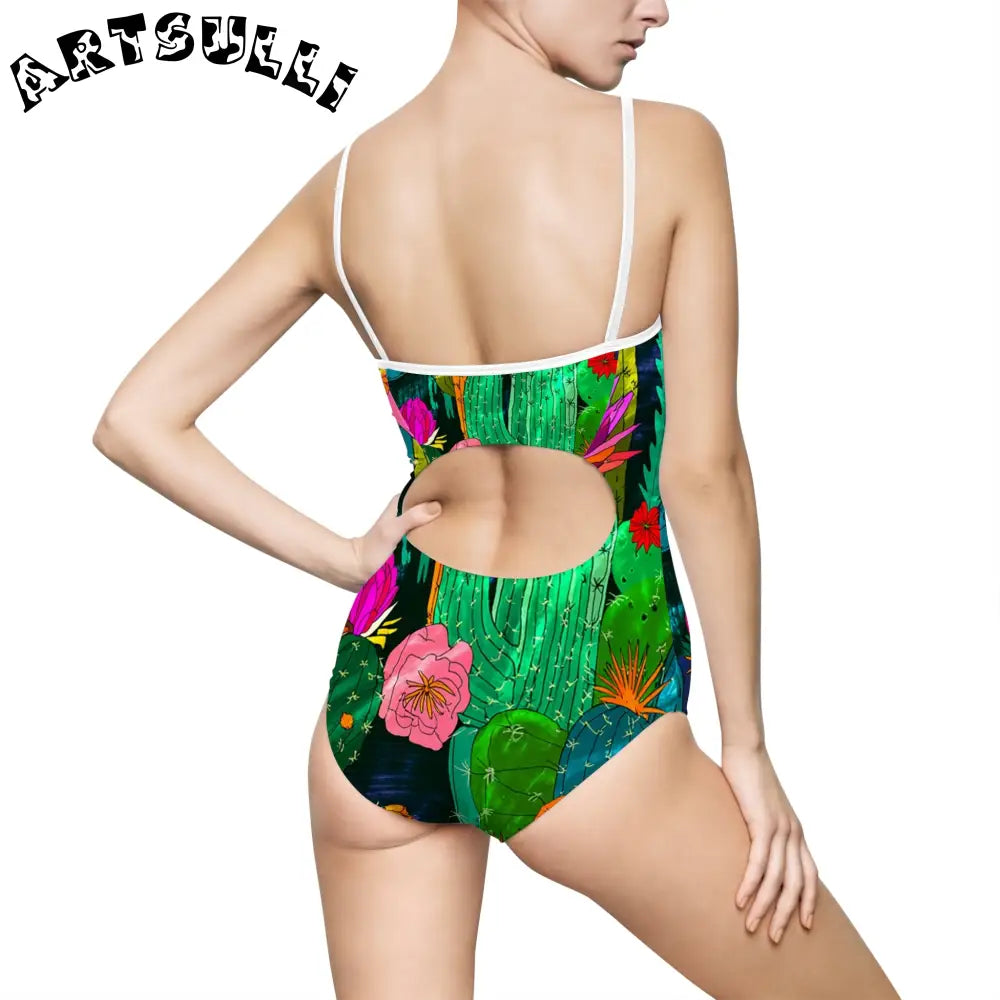 Women's One-piece Swimsuit (AOP), Artsulli - Art is Long, Life is Short, All Over Prints, , , , , , , 