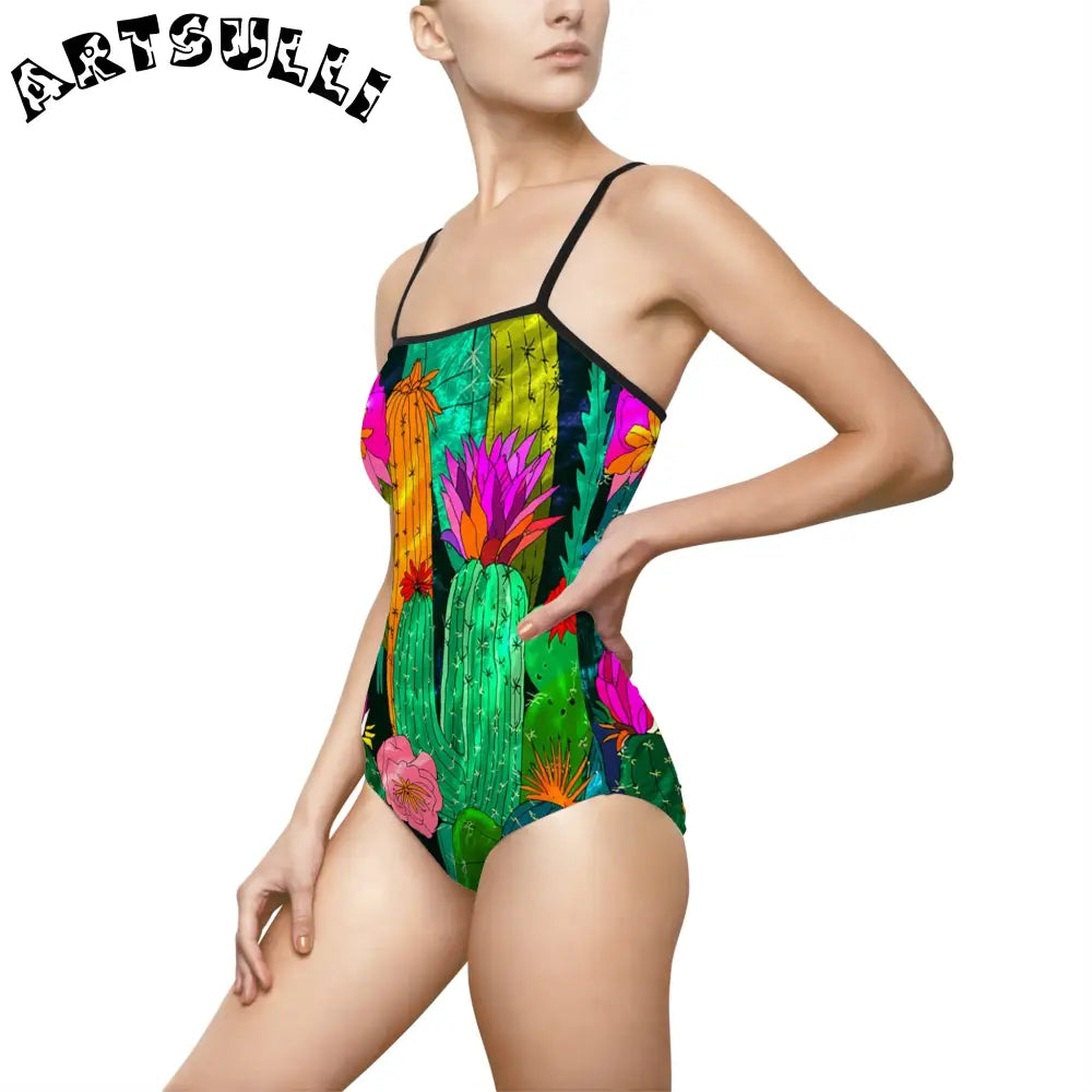 Women's One-piece Swimsuit (AOP), Artsulli - Art is Long, Life is Short, All Over Prints, , , , , , , 