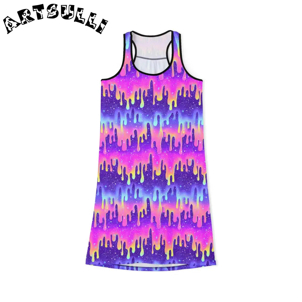 Women's Racerback Dress (AOP), Artsulli - Art is Long, Life is Short, Tank Top, Size, XS, Color, Black, , , 13328579683558701040
