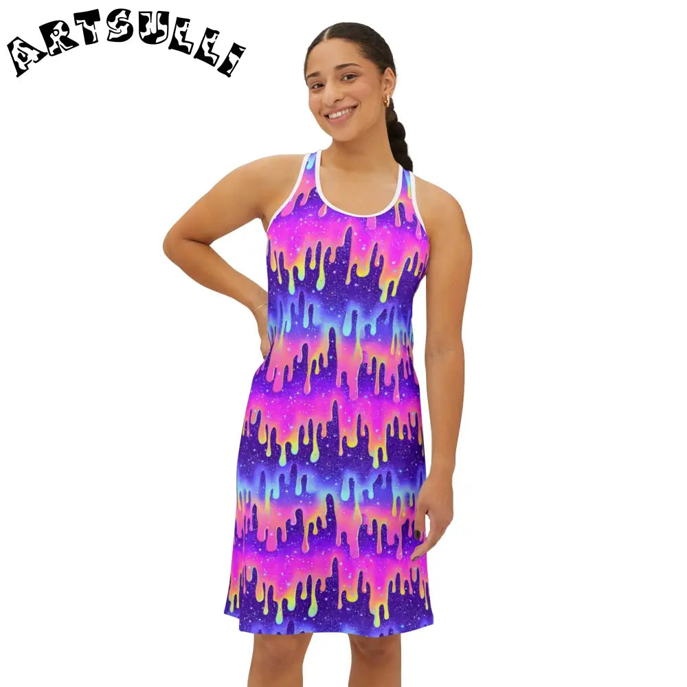 Women's Racerback Dress (AOP), Artsulli - Art is Long, Life is Short, Tank Top, , , , , , , 