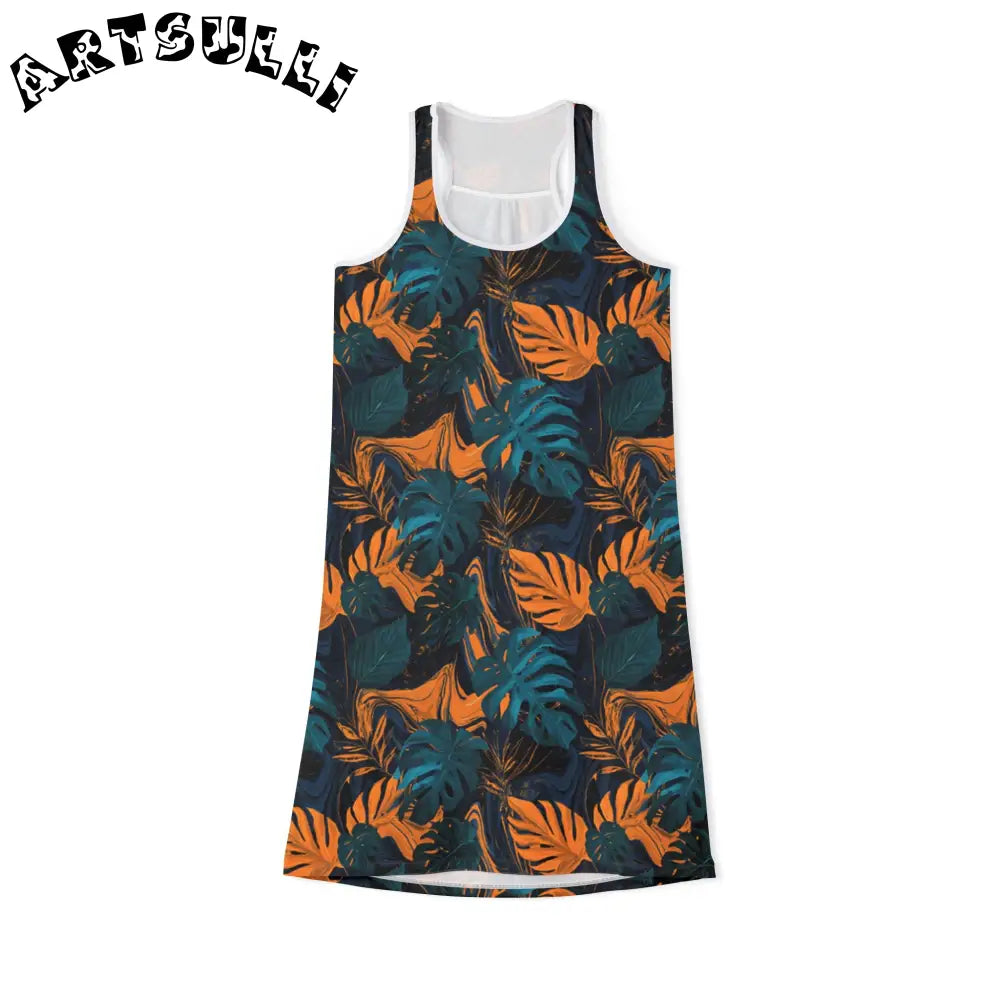Women's Racerback Dress (AOP), Artsulli - Art is Long, Life is Short, Tank Top, Size, XS, Color, White, , , 26070840715872260290