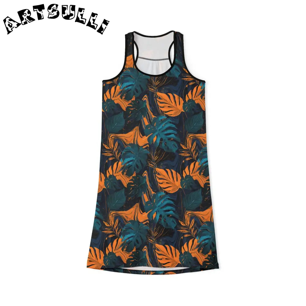Women's Racerback Dress (AOP), Artsulli - Art is Long, Life is Short, Tank Top, Size, XS, Color, Black, , , 30789147036513685024