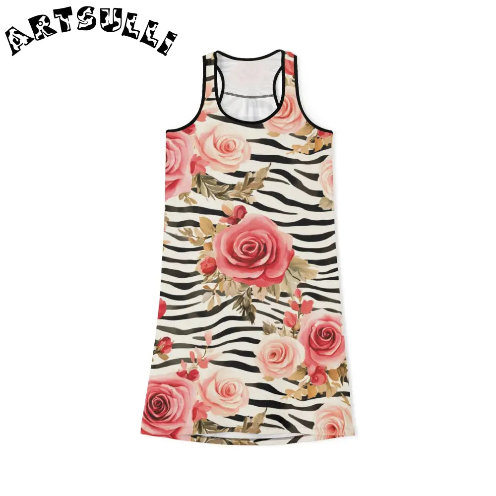 Women's Racerback Dress (AOP), Artsulli - Art is Long, Life is Short, Tank Top, Size, XS, Color, Black, , , 61047629134315639666