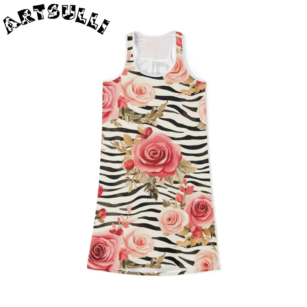 Women's Racerback Dress (AOP), Artsulli - Art is Long, Life is Short, Tank Top, Size, XS, Color, White, , , 15711770867552298422