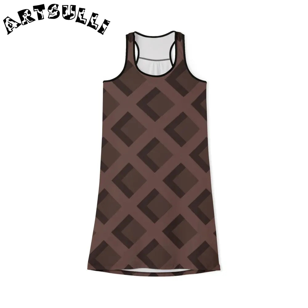 Women's Racerback Dress (AOP), Artsulli - Art is Long, Life is Short, Tank Top, Size, XS, Color, Black, , , 15877932170970774562