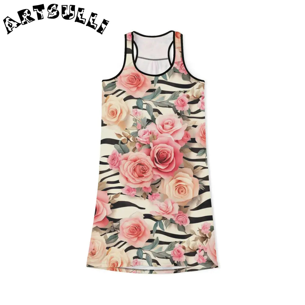 Women's Racerback Dress (AOP), Artsulli - Art is Long, Life is Short, Tank Top, Size, XS, Color, Black, , , 31264502877330241957
