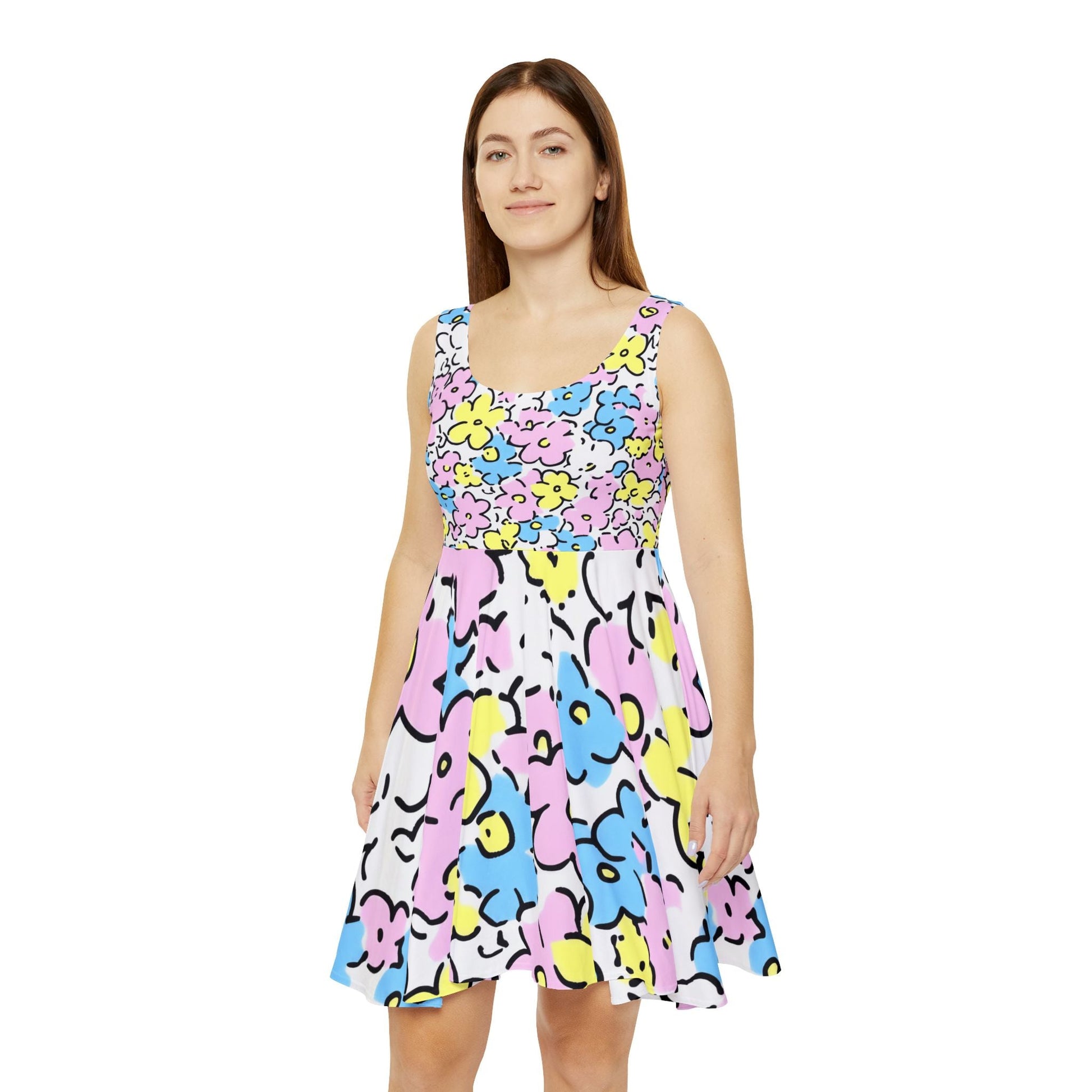 Women's Skater Dress (AOP), Artsulli - Art is Long, Life is Short, All Over Prints, , , , , , , 