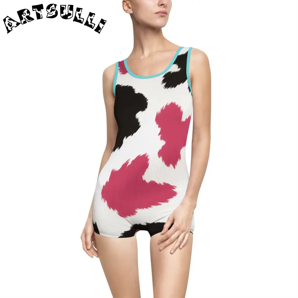 Women's Vintage Swimsuit (AOP), Artsulli - Art is Long, Life is Short, All Over Prints, Color, Ocean, Size, XS, , , 25944070169865076493