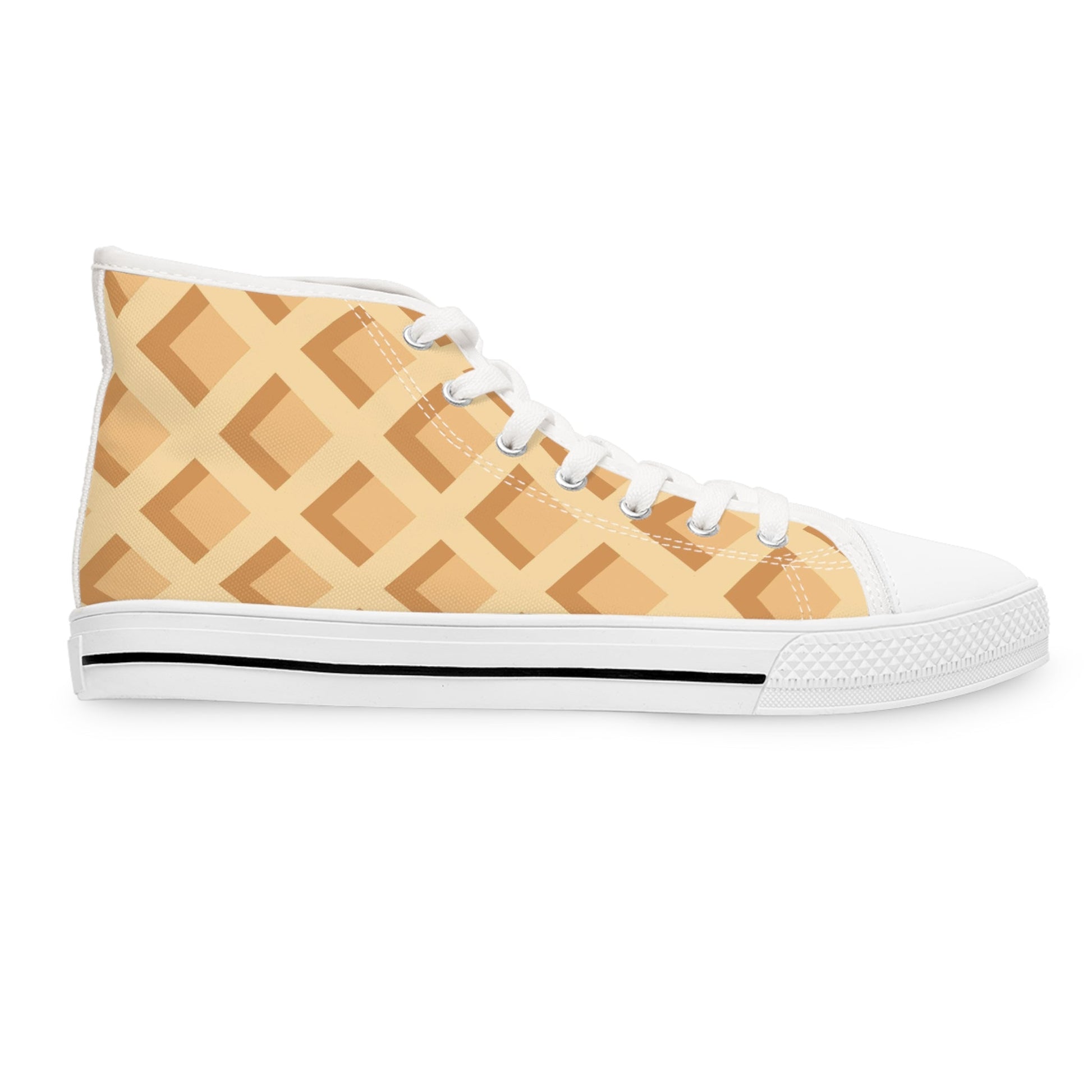 Printify Women’s Waffle High Top Canvas Sneakers 2025
