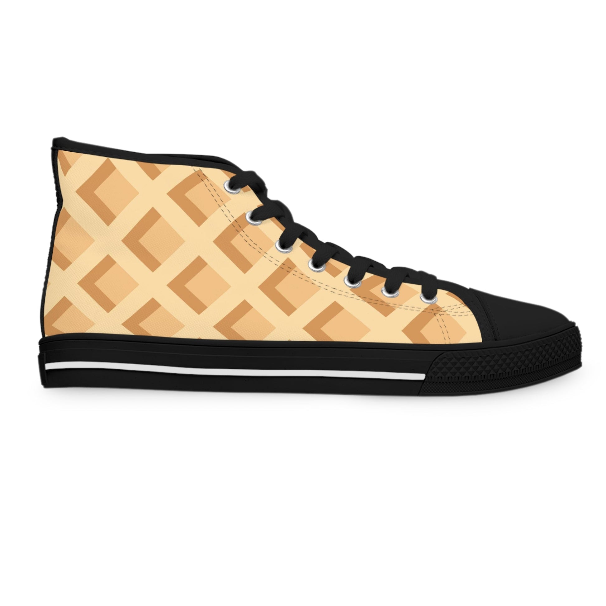 Printify Women’s Waffle High Top Canvas Sneakers 2025