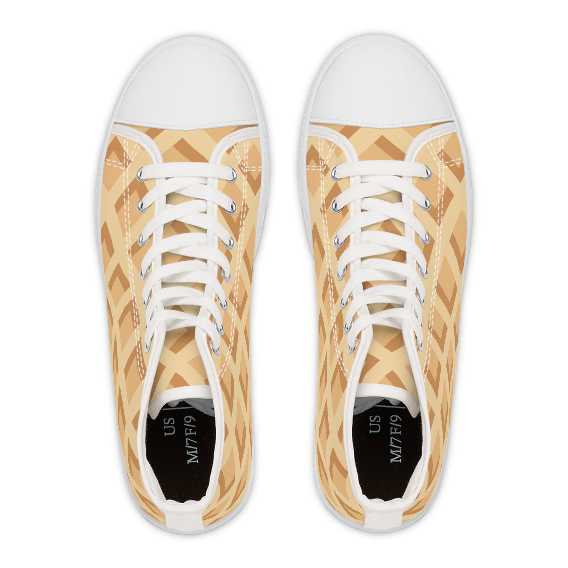 Printify Women’s Waffle High Top Canvas Sneakers 2025
