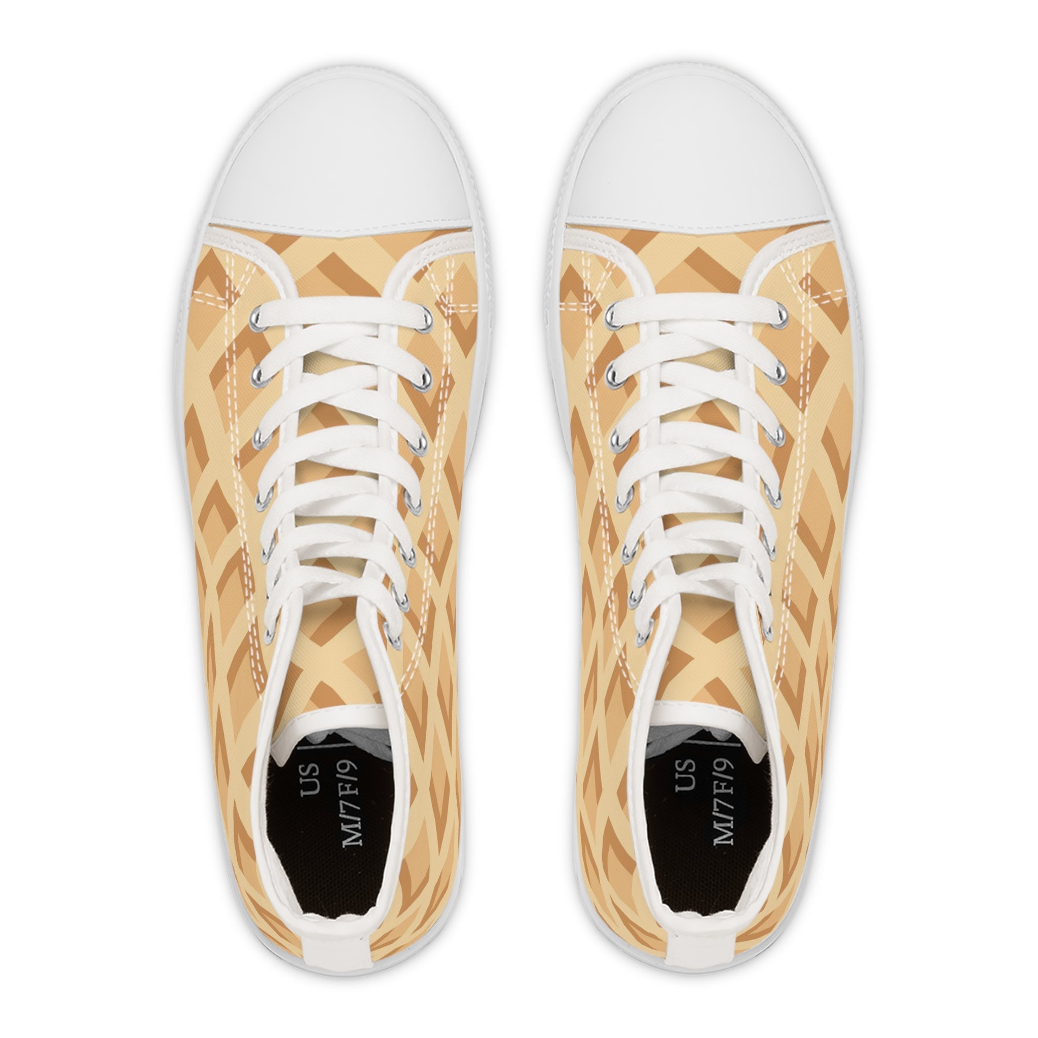 Printify Women’s Waffle High Top Canvas Sneakers 2025