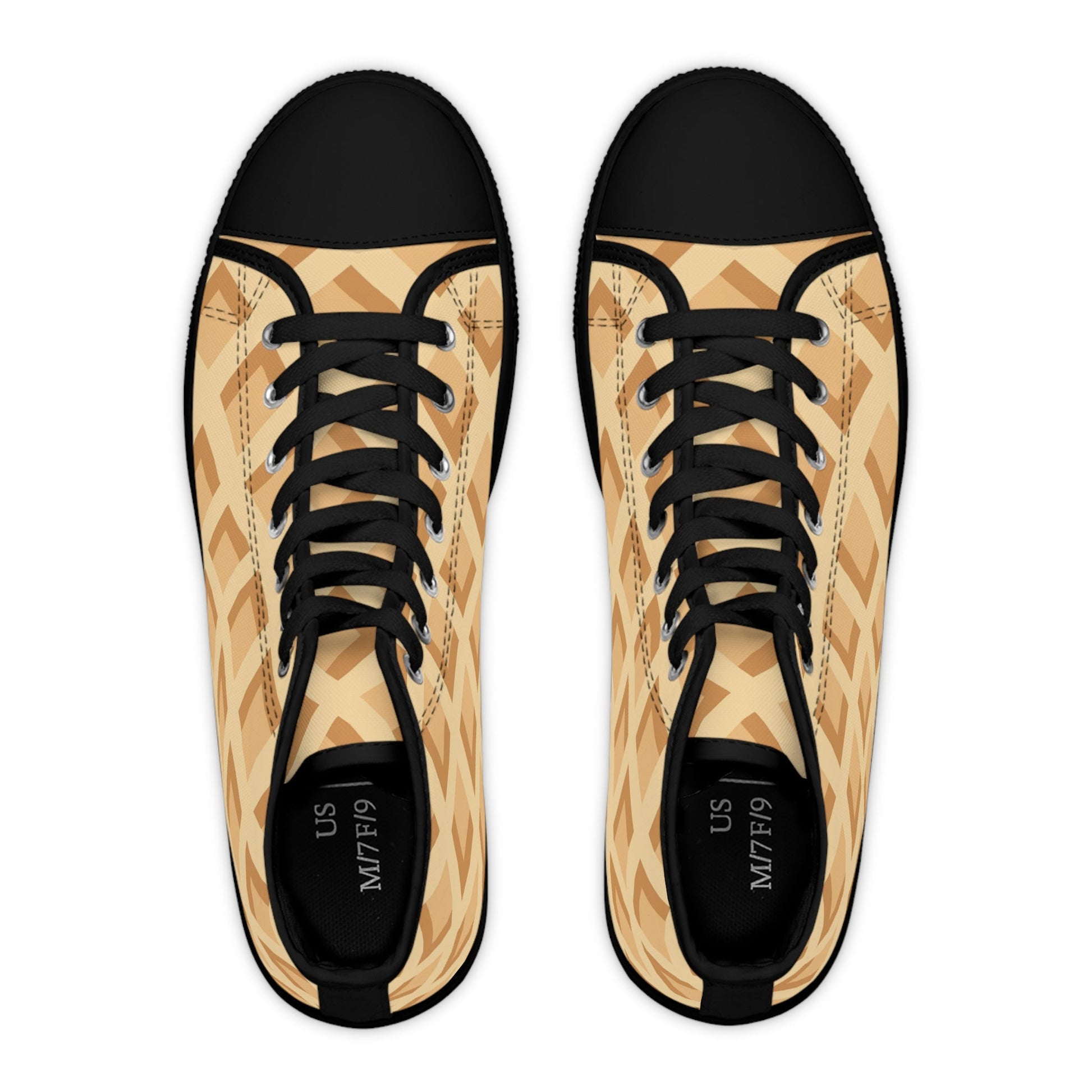 Printify Women’s Waffle High Top Canvas Sneakers 2025