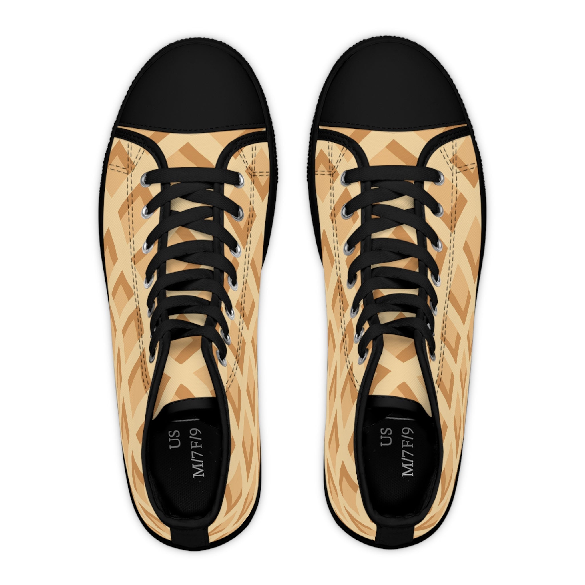 Printify Women’s Waffle High Top Canvas Sneakers 2025