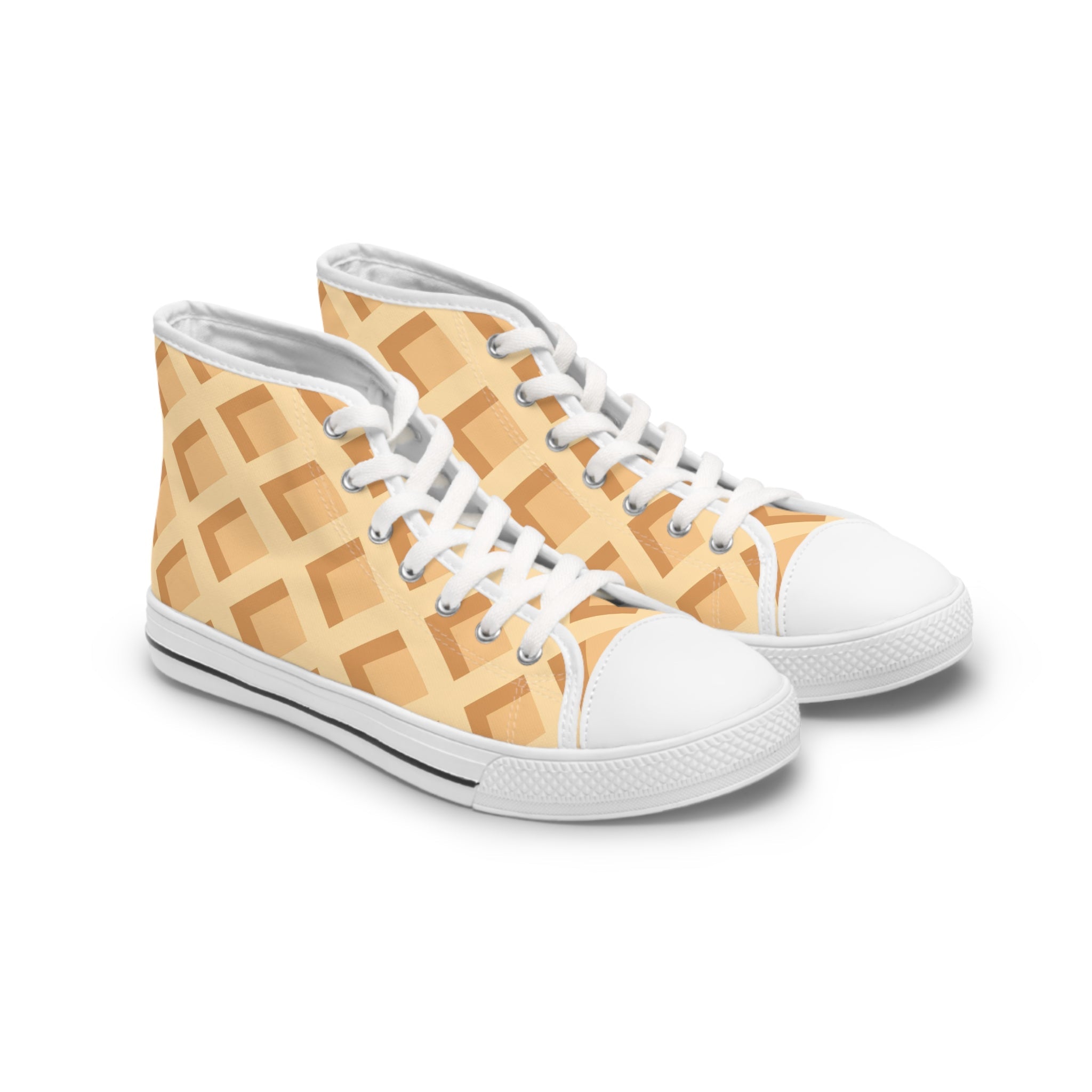 Printify Women’s Waffle High Top Canvas Sneakers 2025