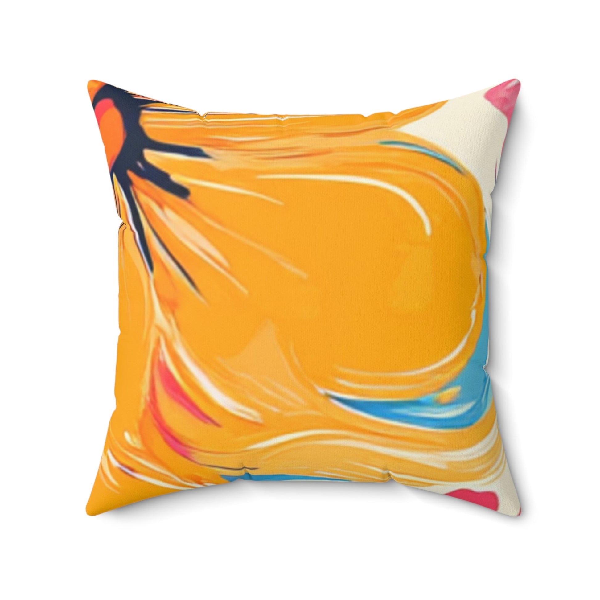 Yellow Abstract Floral Throw Pillow, Artsulli - Art is Long, Life is Short, Home Decor, Size, 20" × 20", , , , , 30574936663636091501