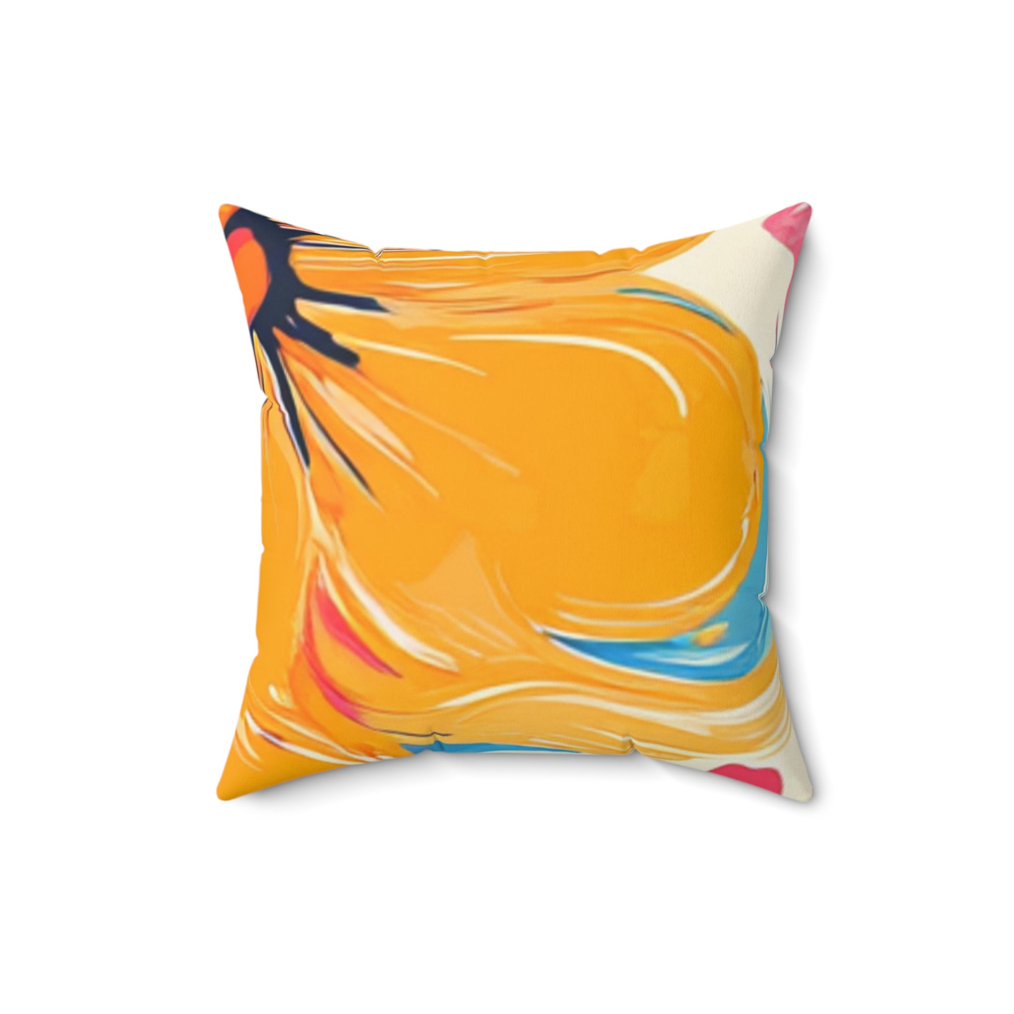 Yellow Abstract Floral Throw Pillow, Artsulli - Art is Long, Life is Short, Home Decor, Size, 16" × 16", , , , , 29381478459271306474