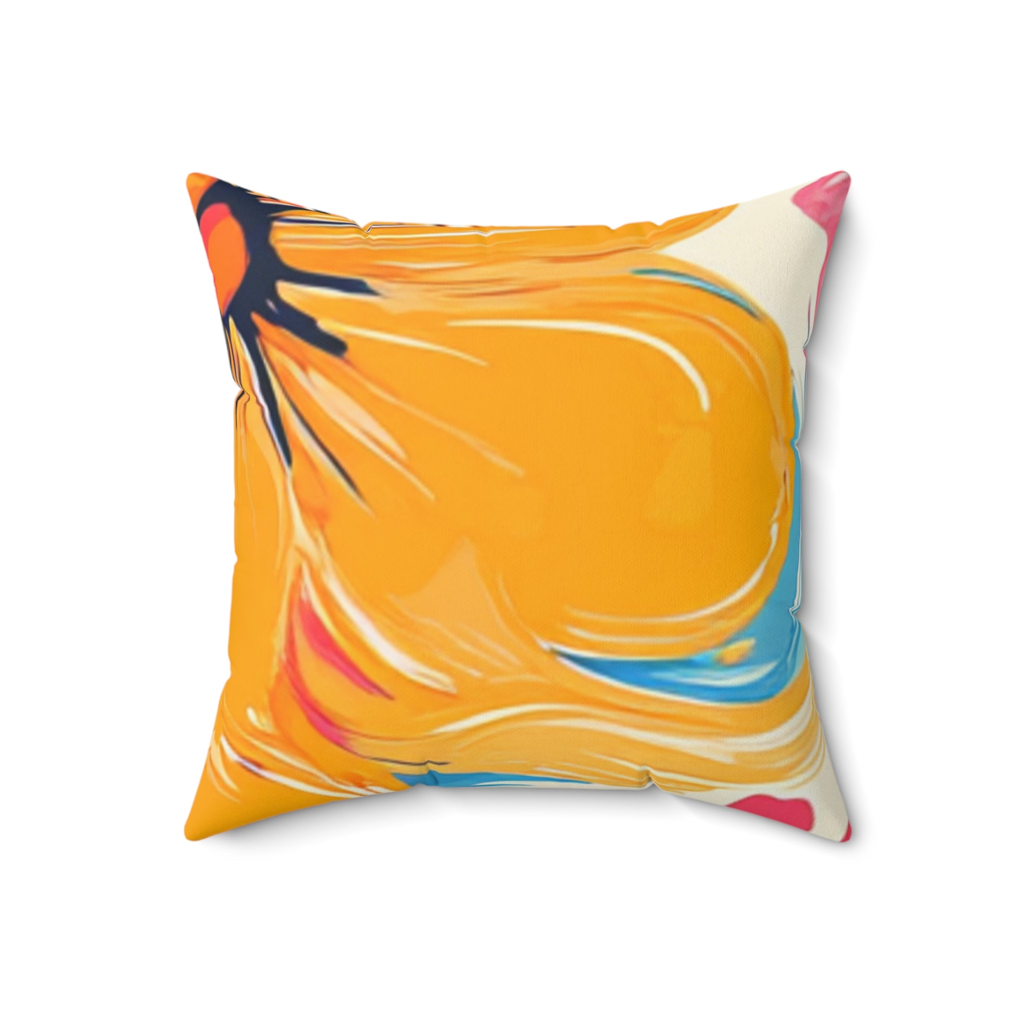 Yellow Abstract Floral Throw Pillow, Artsulli - Art is Long, Life is Short, Home Decor, Size, 18" × 18", , , , , 19479049326630948449