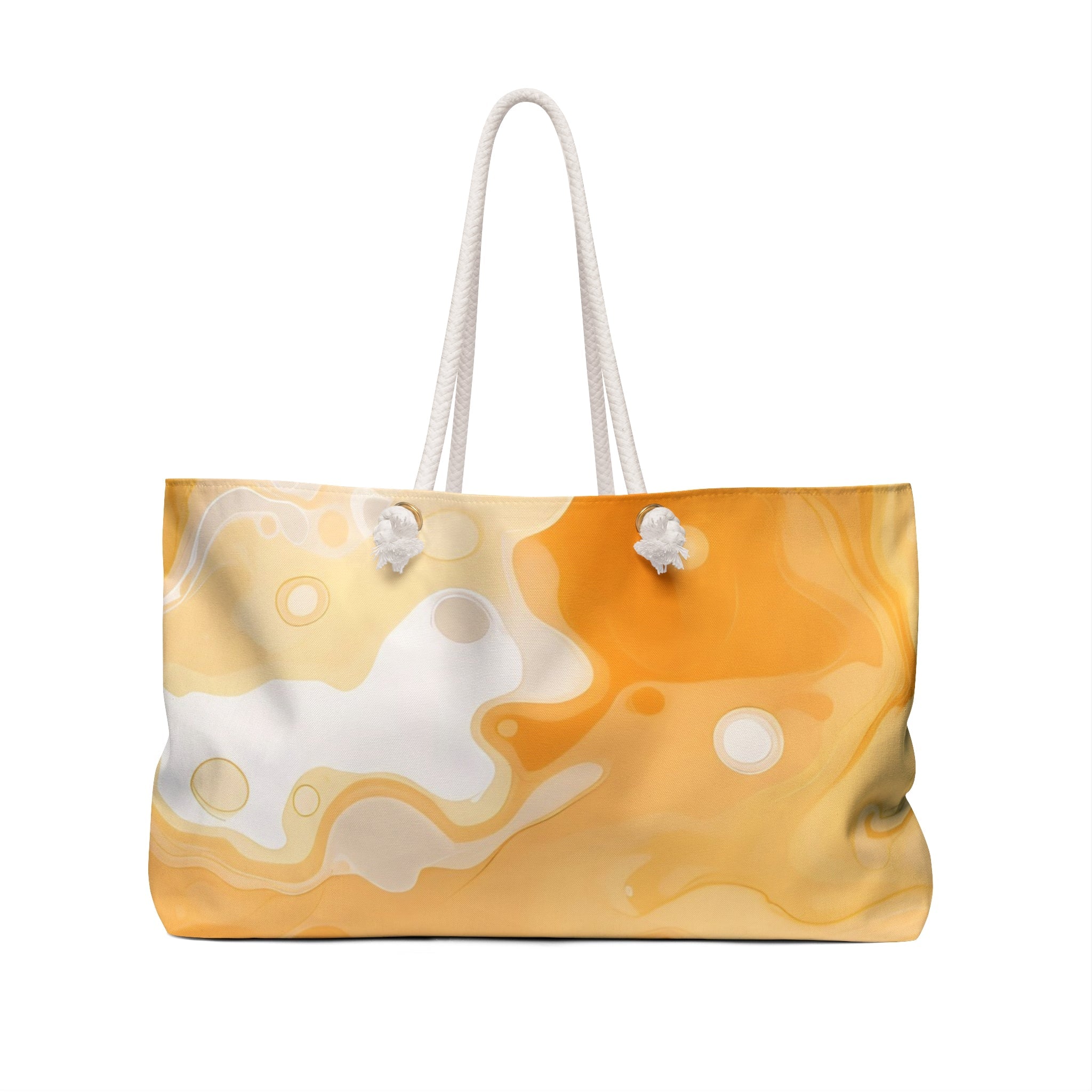 Yellow Abstract Wave Weekender Tote, Artsulli - Art is Long, Life is Short, Bags, , , , , , , 