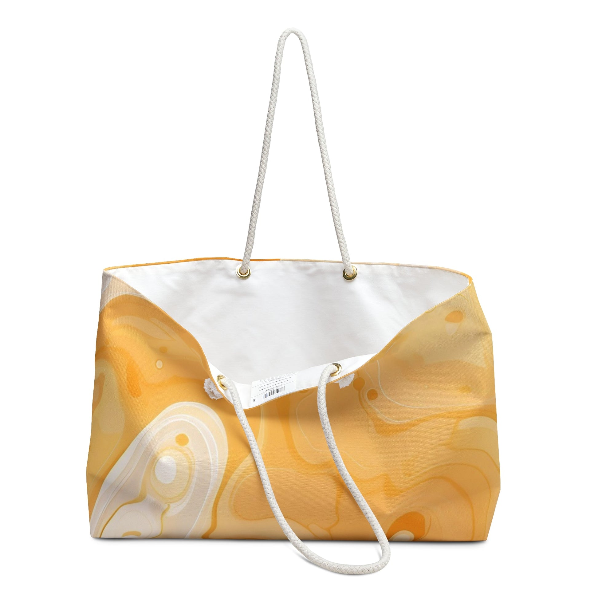 Yellow Abstract Wave Weekender Tote, Artsulli - Art is Long, Life is Short, Bags, , , , , , , 
