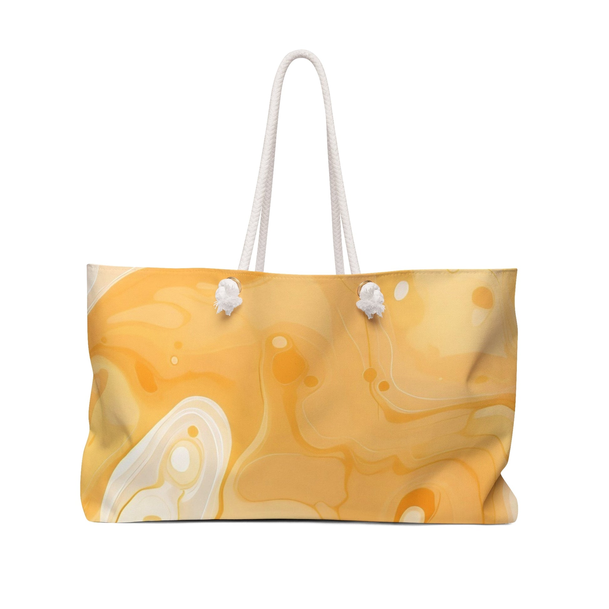 Yellow Abstract Wave Weekender Tote, Artsulli - Art is Long, Life is Short, Bags, Size, 24" × 13", , , , , 65376473273924251997