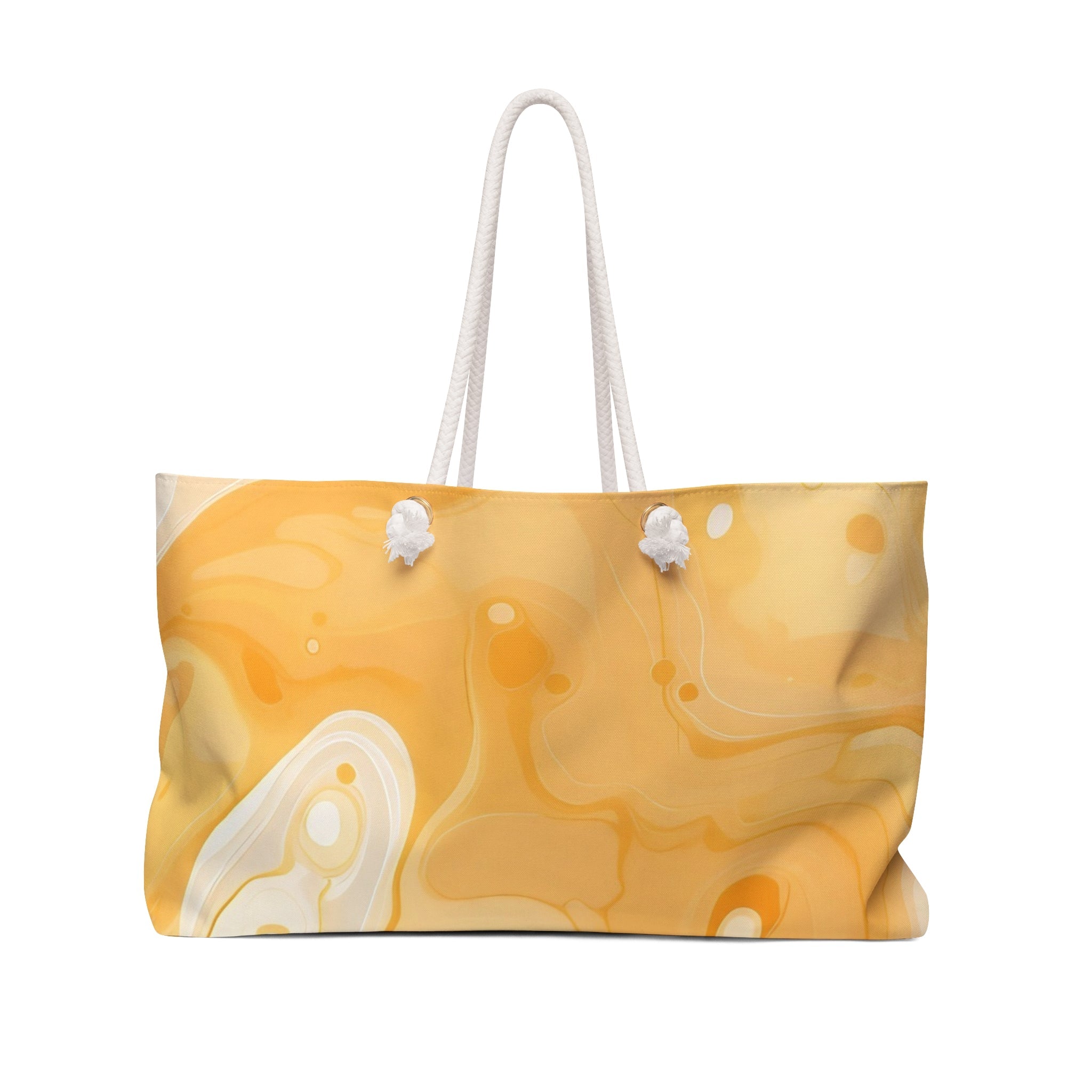 Yellow Abstract Wave Weekender Tote, Artsulli - Art is Long, Life is Short, Bags, Size, 24" × 13", , , , , 65376473273924251997