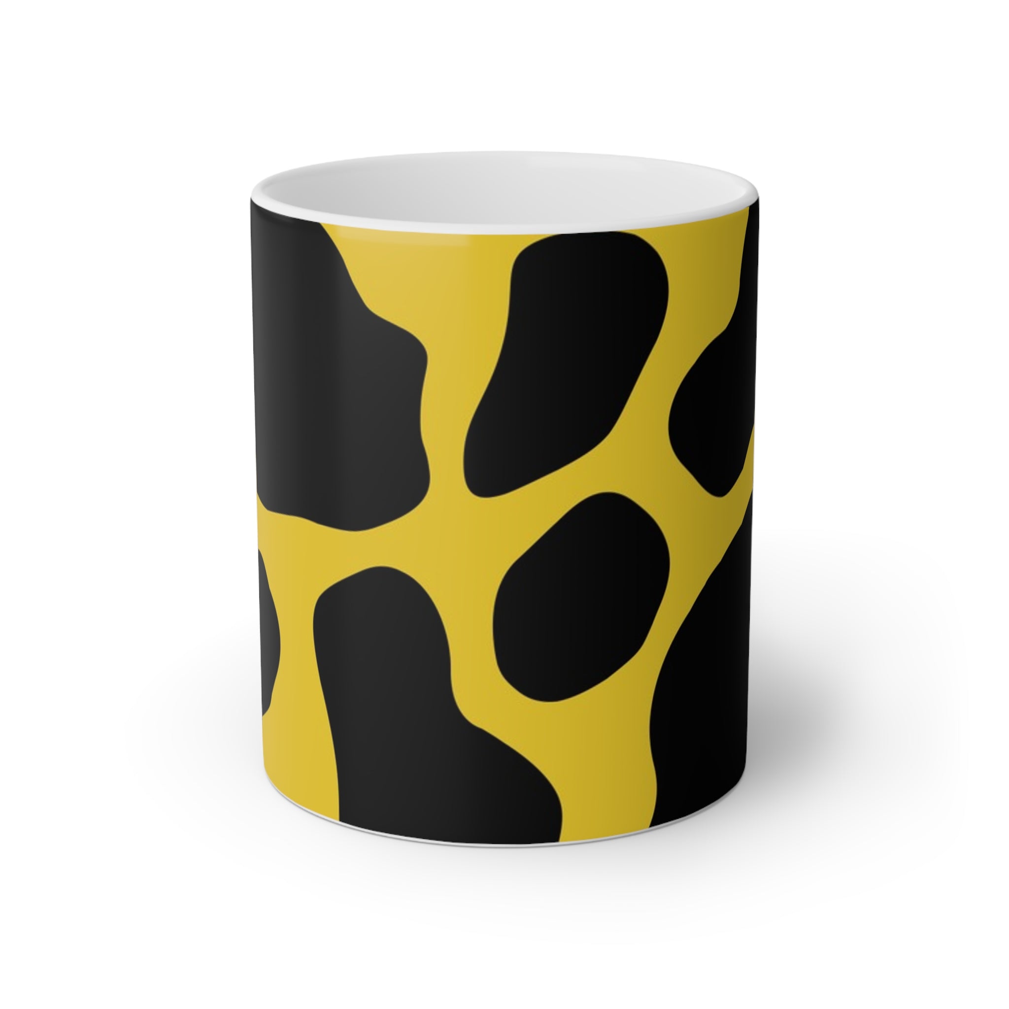 Printify Yellow and Black Cow Print Mug 2025