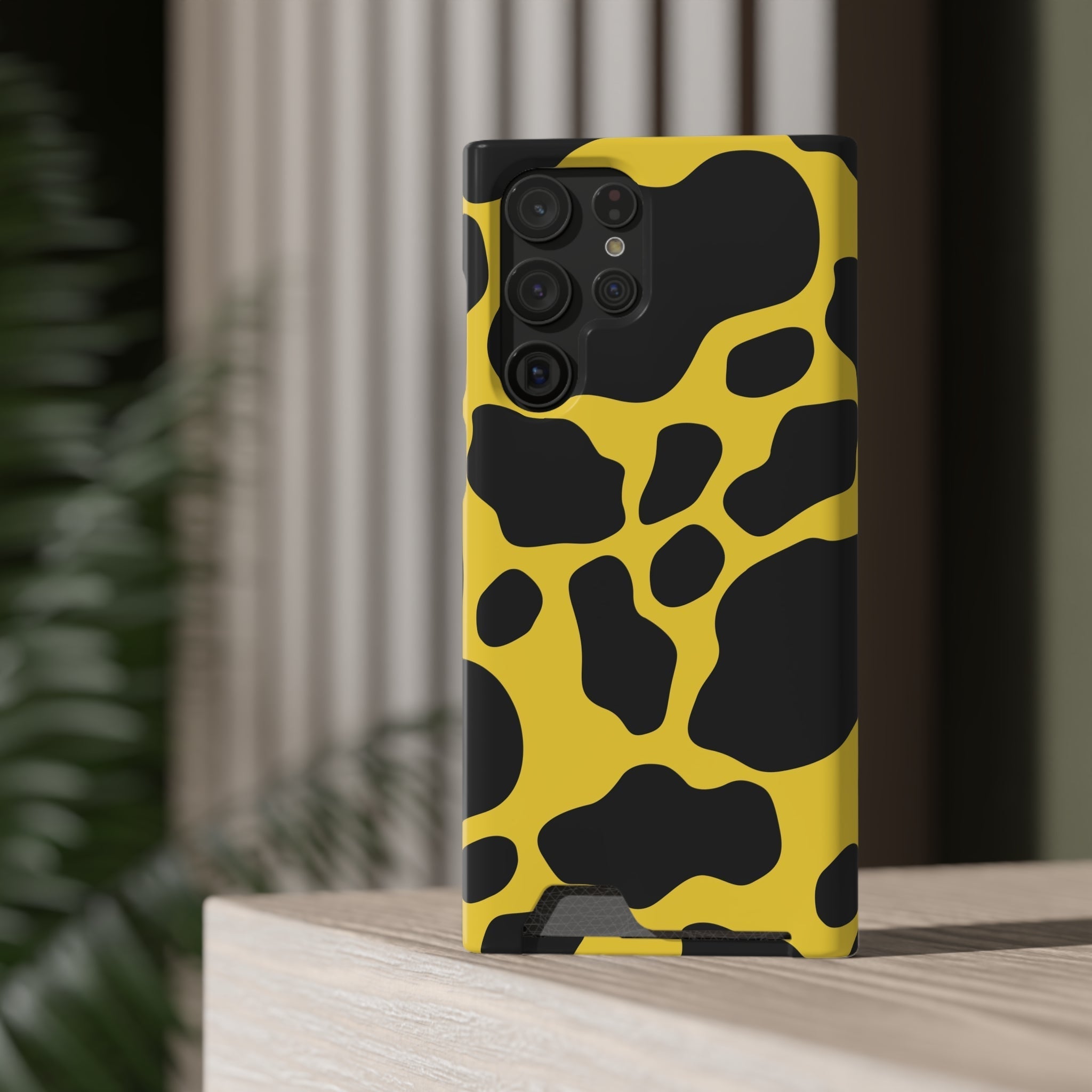 Yellow and Black Cow Print Phone Case, Artsulli - Art is Long, Life is Short, Phone Case, , , , , , , 