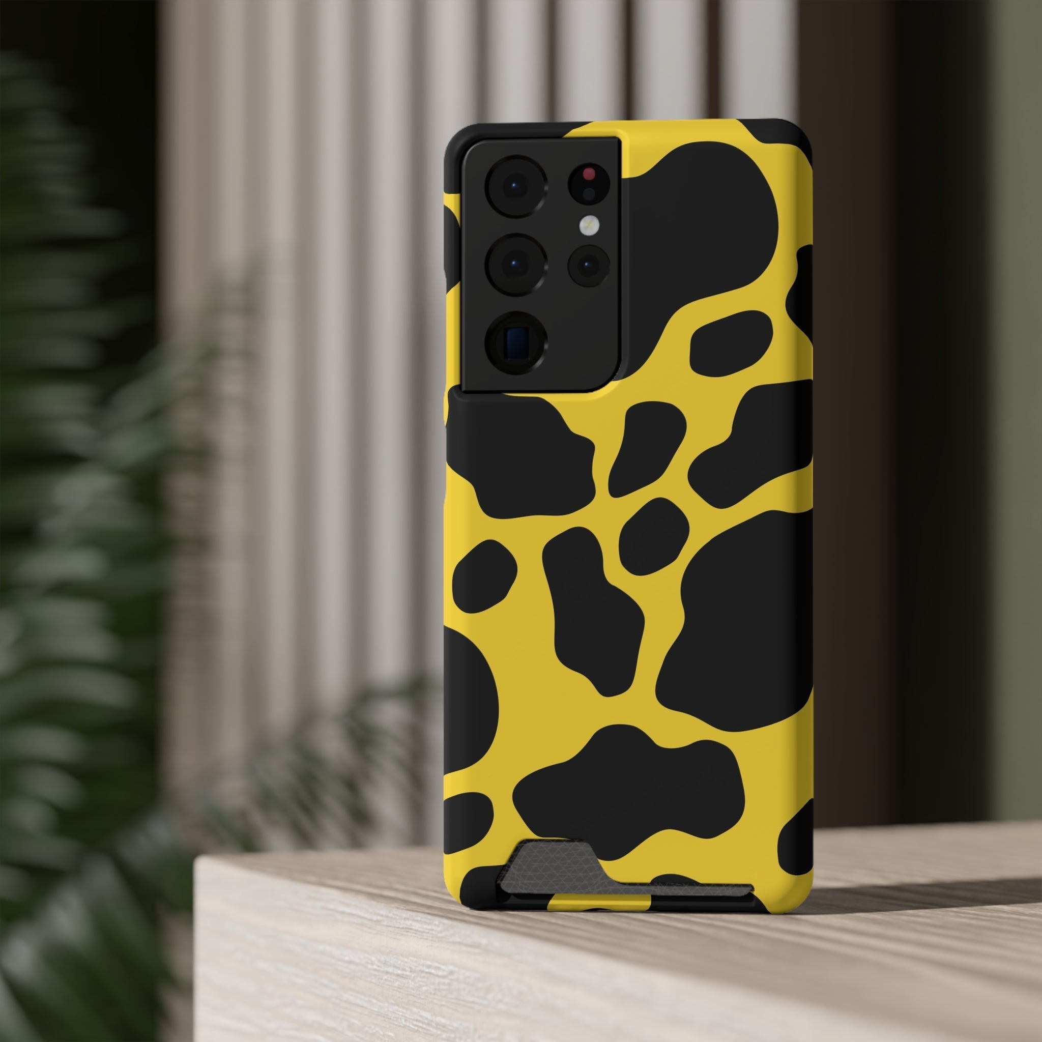 Yellow and Black Cow Print Phone Case, Artsulli - Art is Long, Life is Short, Phone Case, , , , , , , 