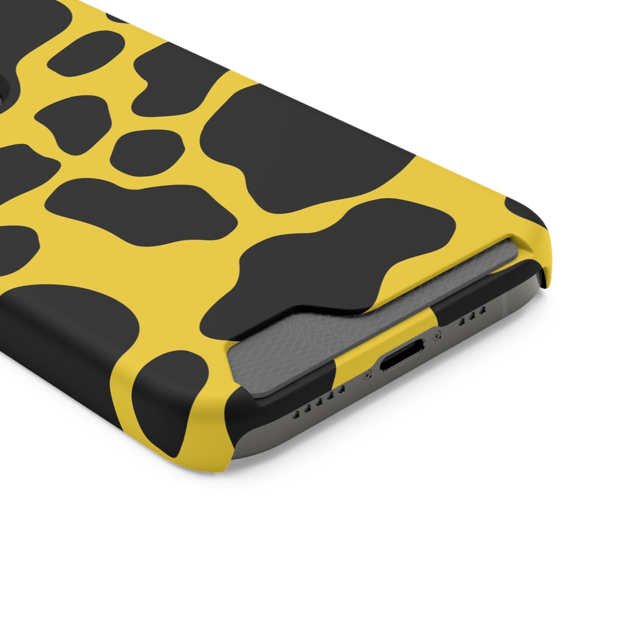 Yellow and Black Cow Print Phone Case, Artsulli - Art is Long, Life is Short, Phone Case, , , , , , , 